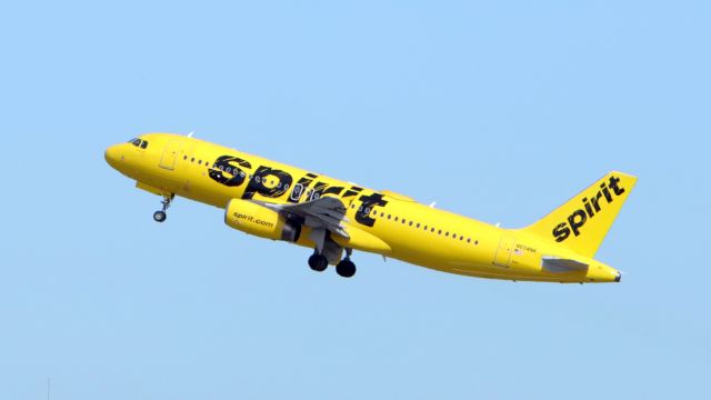 Airbus A320 (N604NK) - FROM THE ROOF OF THE TERMINAL B PARKING GARAGE