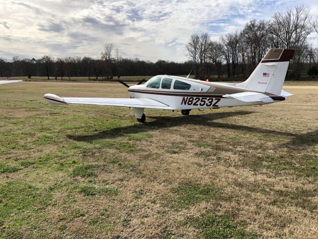 Beechcraft Bonanza (33) (N8253Z) - Departing the Chilly Chili Fly-In