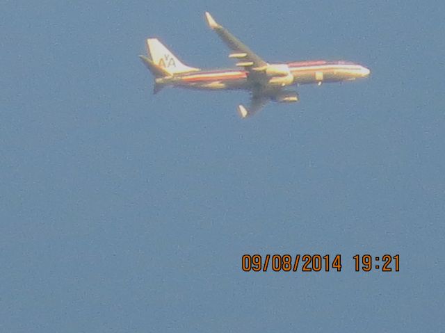Boeing 737-800 (N853NN) - American Airlines flight 1611 from ORD to Tulsa over Northeastern Oklahoma at 23,000 feet.