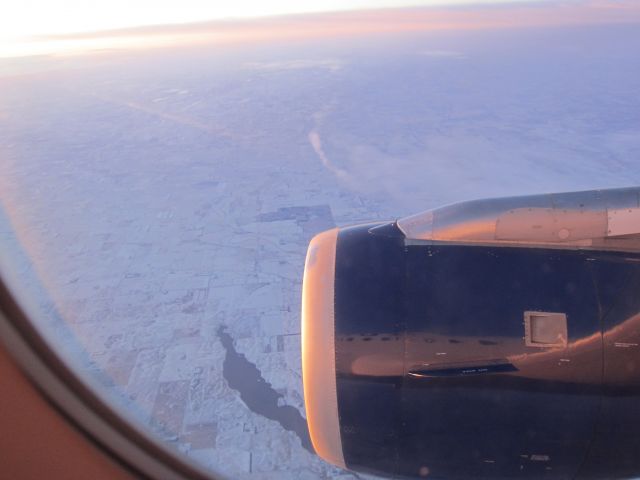 Airbus A319 — - Reflection on engine nacelle