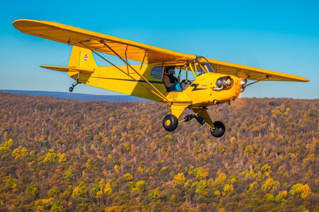 Piper NE Cub (N88193) - N88193 a 1946 Piper Cub J3C flying over Pennsylvania during the late fall of 2020.