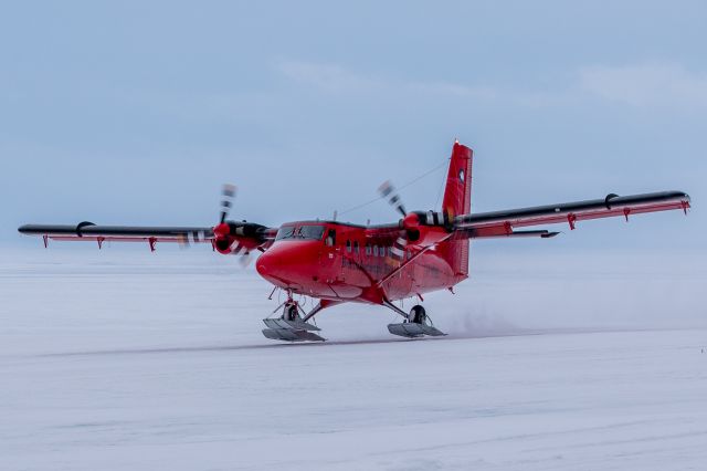 De Havilland Canada Twin Otter (VP-FBB) - VP-FBB Taking off from Fossil Bluff Skiway.