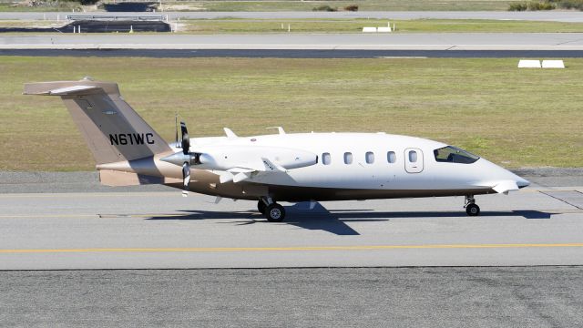 Piaggio P.180 Avanti (N61WC) - Piaggio P180 EVO. N61WC heading for runway 03 YPPH 310719