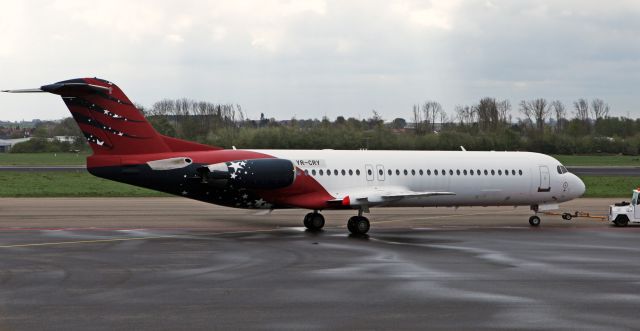 Fokker 100 (YR-CRY) - PREV.REG. 9Q-CHO