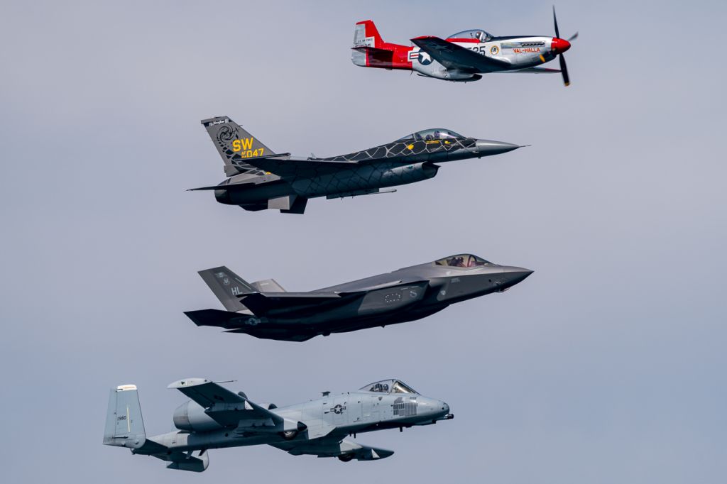 N151AF — - Heritage flight during the 2020 HAPO “Over the River” Airshow.