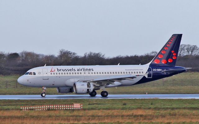 Airbus A319 (OO-SSV) - brussels airlines a319-111 oo-ssv landing at shannon 15/1/18.