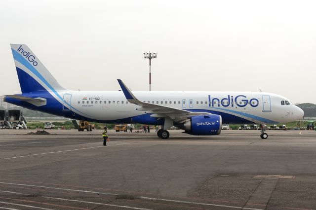 Airbus A320neo (VT-IQZ) - 28th August, 2024: About to taxi out for departure to Mumbai Chhatrapati Shivaji as flight 6E 1116 from Dhaka's Zia International Airport.
