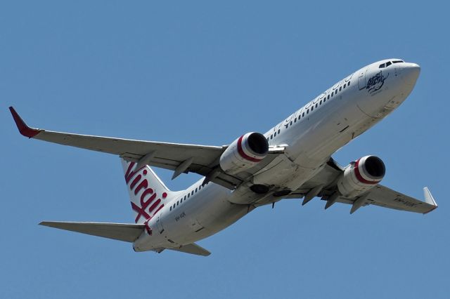 Boeing 737-800 (VH-VUK) - Boeing 737-800 cn36602 Ln 2353. Virgin Australia VHVUK  name Seaford Beach departed rwy 21 YPPH 12022021