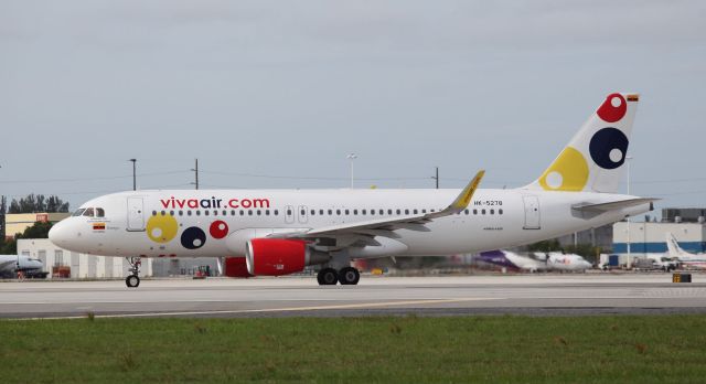 Airbus A320 (HK-5278) - This is a fairly new airplane and was delivered back in December, 2018.br /br /On it's way to the runway on the evening of the 29th of June, 2019 at Miami International.