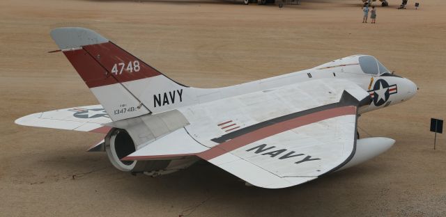 Unknown/Generic Undesignated (13-4748) - Pima Air and Space Museum, Tucson, AZ, 21 Apr 18.  More from PASM website:br /br /br /Manufacturer: DOUGLASbr /Markings: Douglas Aircraft Testing Division, 1961br /Designation: F-6Abr /Serial Number: 134748br /br /DOUGLAS F-6A SKYRAYbr /br /The Skyray was first proposed in 1947 as an attempt to make use of information on delta-wing designs captured from Germany at the end of World War II. Problems with engine development delayed the first flight until 1951, but the aircraft proved to be very successful. In 1953, a F4D-1 broke the world absolute speed record with an average speed of 752.944 miles-per-hour. It was also the first Navy aircraft to be capable of flying at Mach 1 in level flight. The Skyray entered operational service in 1956 and served until 1964.