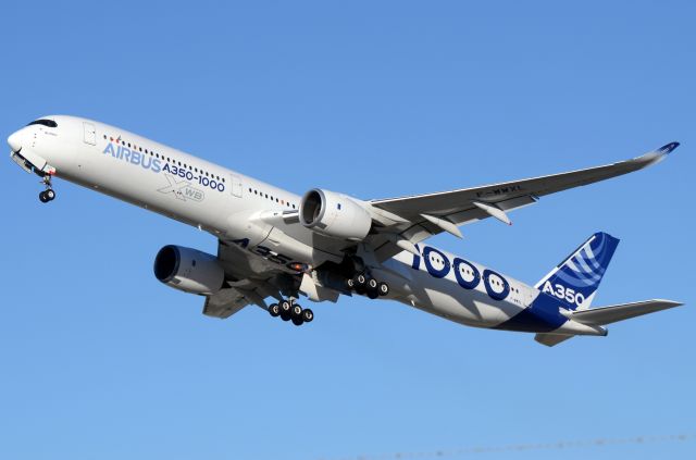 Airbus A350-900 (F-WWXL) - Departing Milwaukee for a cold weather test flight