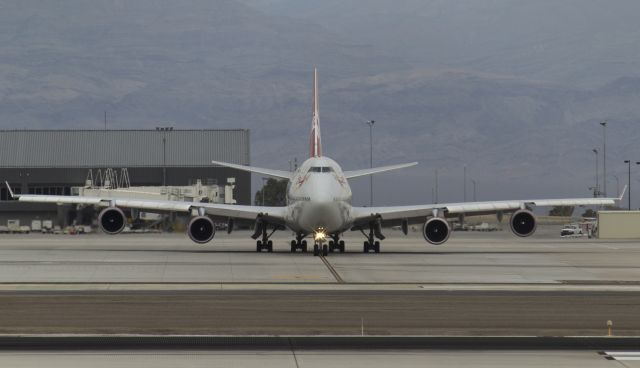 Boeing 747-400 (G-VROS) - Virgin Atlantic at KLAS taxiing