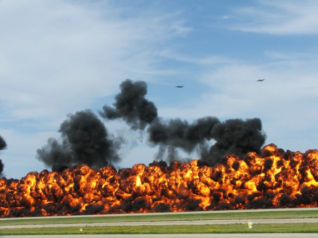 — — - Wall of Fire at EAA