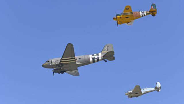Douglas DC-3 (N74589) - Preforming a flight demo at AirVenture 2023