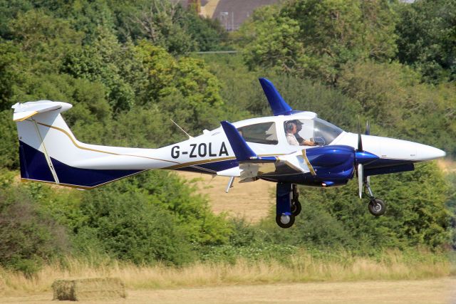 Diamond Twin Star (G-ZOLA) - Airborne off rwy 08 on 19-Jul-22 heading for OXF.