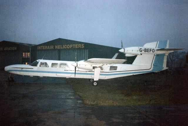 PILATUS BRITTEN-NORMAN Trislander (G-BEFO) - Seen here in Dec-91.  Transferred to Fiji 4-Feb-02 as DQ-TRI.