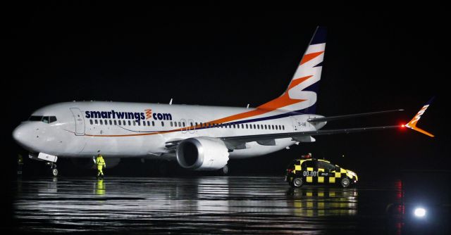 Boeing 737 MAX 8 (OK-SWB) - Santa Maria Island International Airport - LPAZ. January 3, 2021.