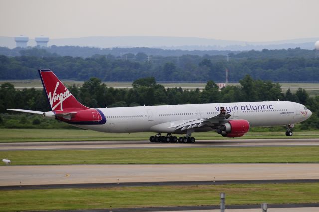 Airbus A340-600 (G-VEIL) - Seen at KIAD on 7/4/2009.