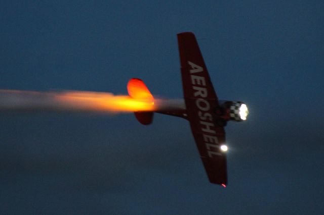 — — - Aeroshell Aerobatic Team night show