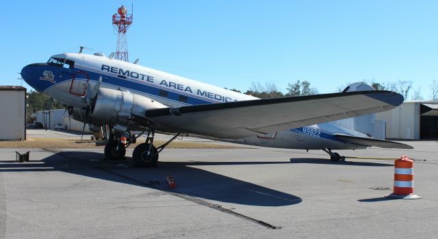 Douglas DC-3 (N982Z) - A 1942 model DC-3C (ex C-47A Skytrain, c/n 12497) on the ramp at Northeast Alabama Regional Airport in Gadsden, AL - around noon on January 6, 2023.