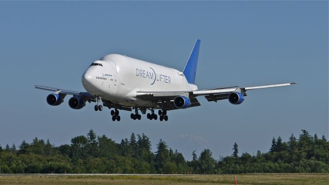 Boeing 747-400 (N718BA) - GTI4151 from RJGG / NGO via PANC on final to Rwy 34L 7.18.13. (LN:932 cn 27042).