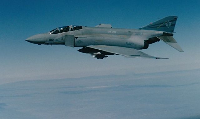 McDonnell Douglas F-4 Phantom 2 (15-3887) - F-4S of VF-201 over eastern New Mexico fall of 1985