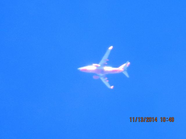 Boeing 737-700 (N269WN) - Southwest Airlines flight 662 from MDW to OKC over Southeastern Kansas at 40,000 feet.
