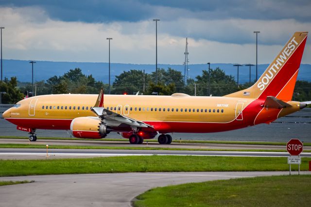 Boeing 737 MAX 8 (N871HK) - Year: 2022br /Make: Boeingbr /Model: 737 MAX 8br /Opby: Southwest Airlinesbr /br /Notes: Herbert D. Kelleher Desert Gold livery