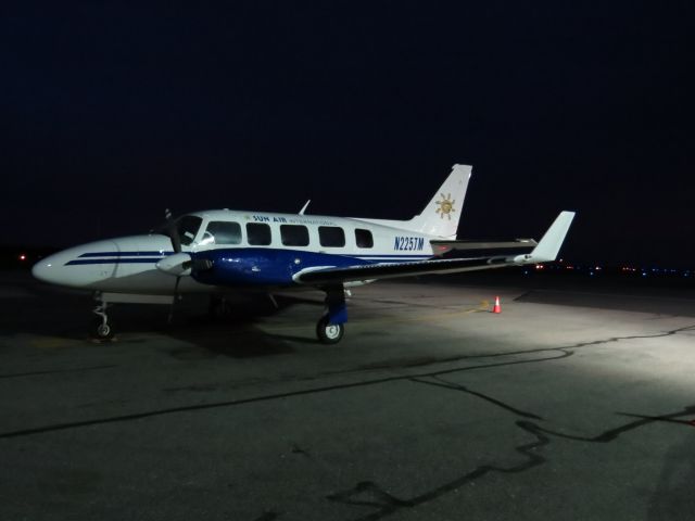 Piper Navajo (N225TM) - A Piper Navajo sitting at Lancaster.