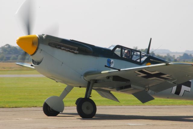 — — - me109. at duxford. early morning.