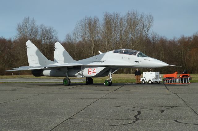 N29UB — - MiG-29UB at Historic Flight Foundation Museum on 2/9/11, Paine Field, Everett, WA. Ready to launch for flight test.