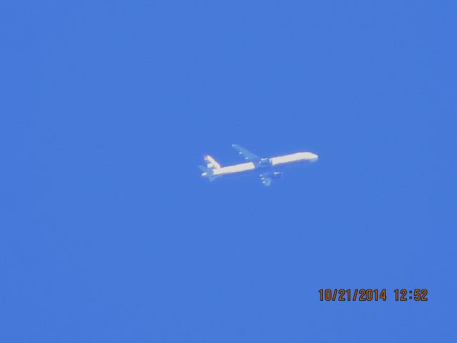 Airbus A321 (N542UW) - US Airways flight 595 from PHX to DCA over Southeastern Kansas.