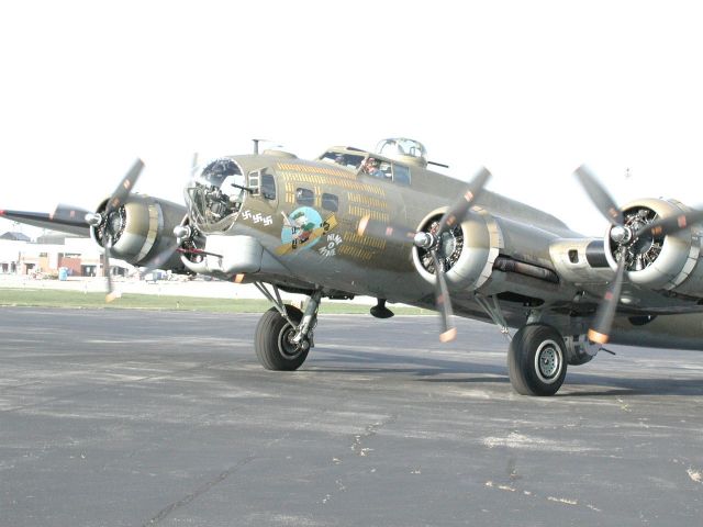 N93012 — - 909, a restored B-17G (N93012), taxis out for take-off during a visit to a href=http://www.aviationky.org/The Aviation Museum of Kentucky/a. 909 belongs to the Collings Foundation.