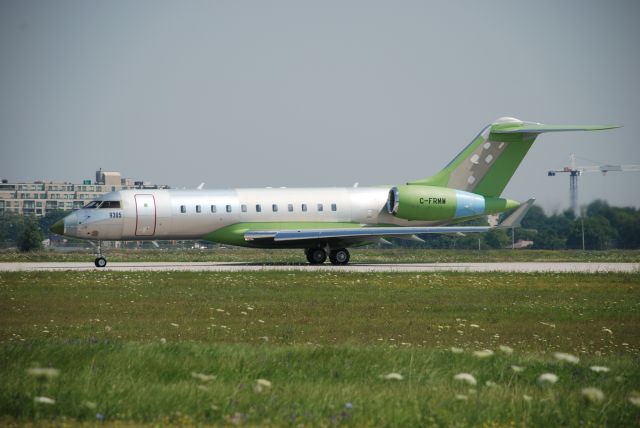 Bombardier Global Express (C-FRMW) - Bombardier Global 5000 at Downsview Airport, Toronto.  Did a take-off roll, applied thrust reversers, tested brakes, then took off, unfortunately I was asked to leave the property by security and missed a great shot!!!