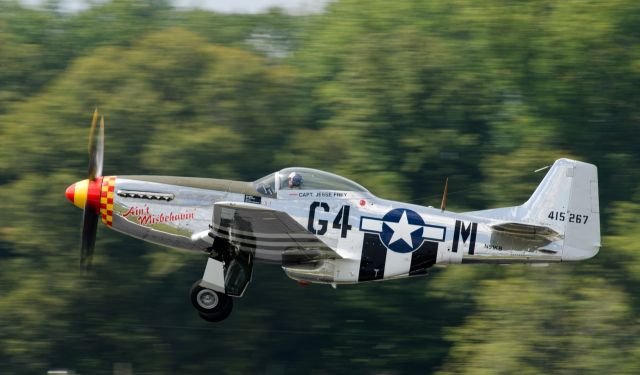 North American P-51 Mustang (N51KB) - Aint Misbehavin taking off at the beginning of their routine at the 2011 Upper Cumberland Air Show.