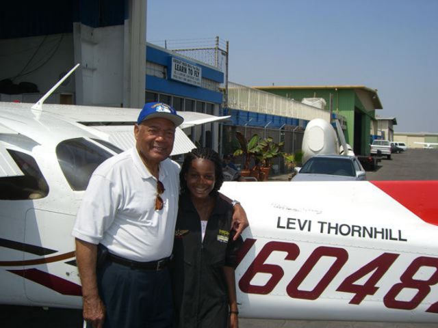 Cessna Skyhawk (N6048Z) - Tuskegee Airman Levi Thornhill and Kimberly Anyadike from Tomorrows Aeronautical Museum