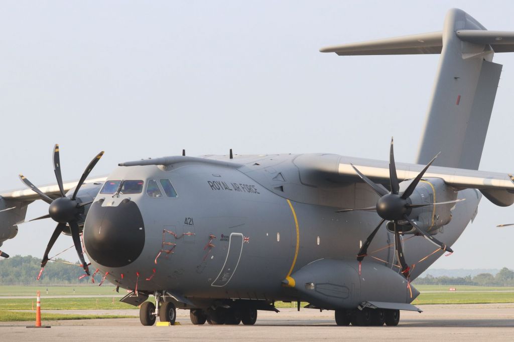 AIRBUS A-400M Atlas (MBB421) - Royal Air Force A400M C.1 “Atlas” (ZM421) of LXX “Griffon” Squadron, RAF Brize Norton, at YOW on 20 Aug 23.