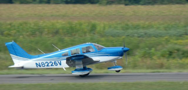 Piper Cherokee (N8226V) - Shown departing is this 1980 Piper PA-28-161 Warrior II Cherokee at the Wings and Wheels Event in the Summer of 2023.