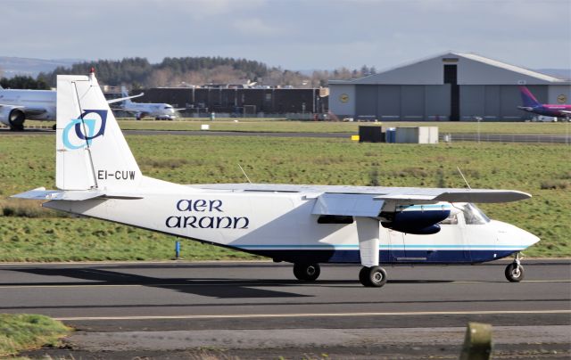 ROMAERO Islander (EI-CUW) - aer arann ei-cuw arriving in shannon 22/2/21.