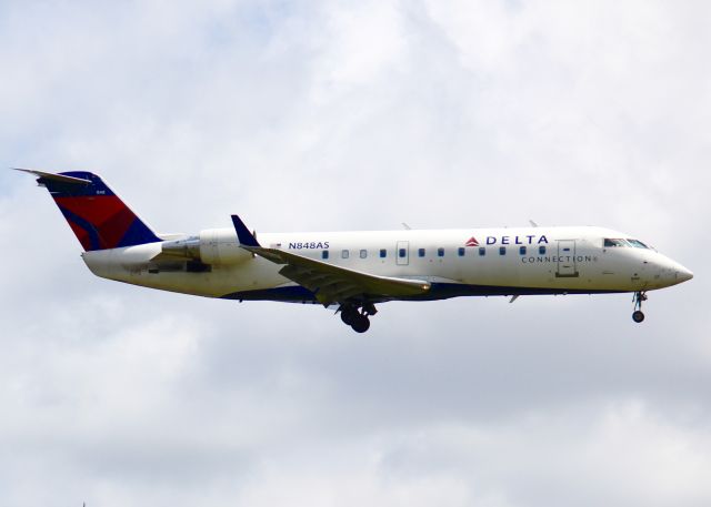 Canadair Regional Jet CRJ-200 (N848AS) - At Shreveport Regional.