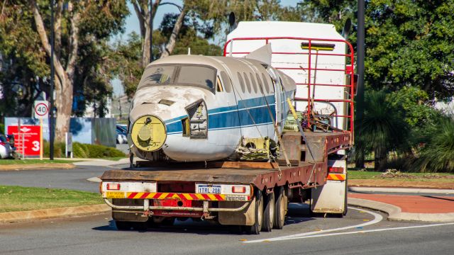 Beechcraft Super King Air 200 (VH-LKX) - This Beech 200 King Air VH-LKX (ex. PK-VKA) from Indonesia. Purchased to be restored years ago but it failed to happen. Seen here getting taken away for scrap metal. 