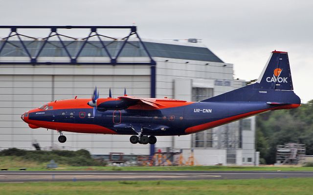 Antonov An-12 (UR-CNN) - cavok air an-12b ur-cnn landing at shannon 31/8/18.