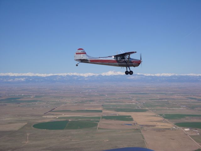 Cessna 170 (N1258D) - Flying northbound along the Front Range