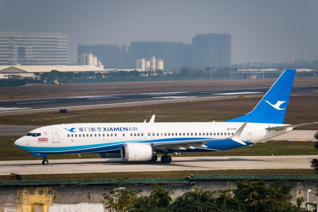 Boeing 737 MAX 8 (B-1136) - Xiamen Air's 737 max 8 'no.2000th 737'livery departure from ZSAM-19.1.21