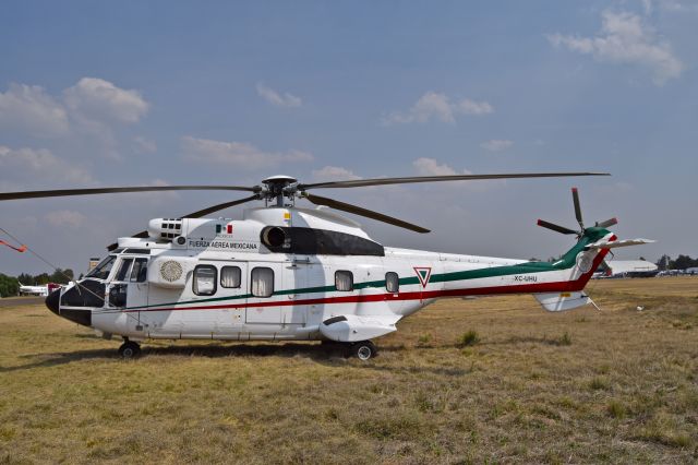 Eurocopter Super Puma (EC-225) (XC-UHU) - Aerospatiale AS332L1 Super Puma XC-UHU (TPH-08) MSN 2346 of Mexican Air Force (Presidential Air Group CGTAP) on display during the open day in trade show "FAMEX 2019" at Santa Lucia AB (04/2019).