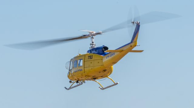 Bell UH-1V Iroquois (VH-UHX) - On a refuel through ROK/YBRK.