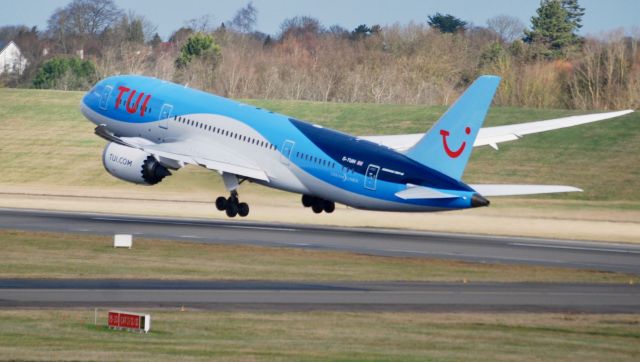 Boeing 787-8 (G-TUIH) - Taken from Freeport Carpark