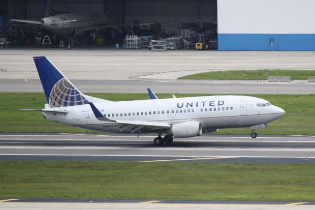 Boeing 737-500 (N46625) - United Flight 1656 (N46625) arrives on Runway 19L at Tampa International Airport following a flight from Houston-Bush International Airport