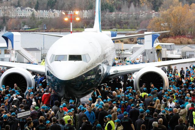 — — - Boeing Debuts First 737 MAX 8