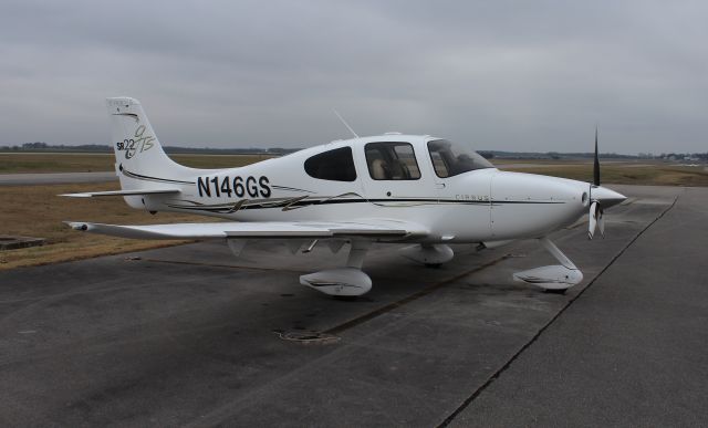 Cirrus SR-22 (N146GS) - A Cirrus SR22 GTS on the ramp under overcast skies at Pryor Field Regional Airport, Decatur, AL - December 20, 2016.